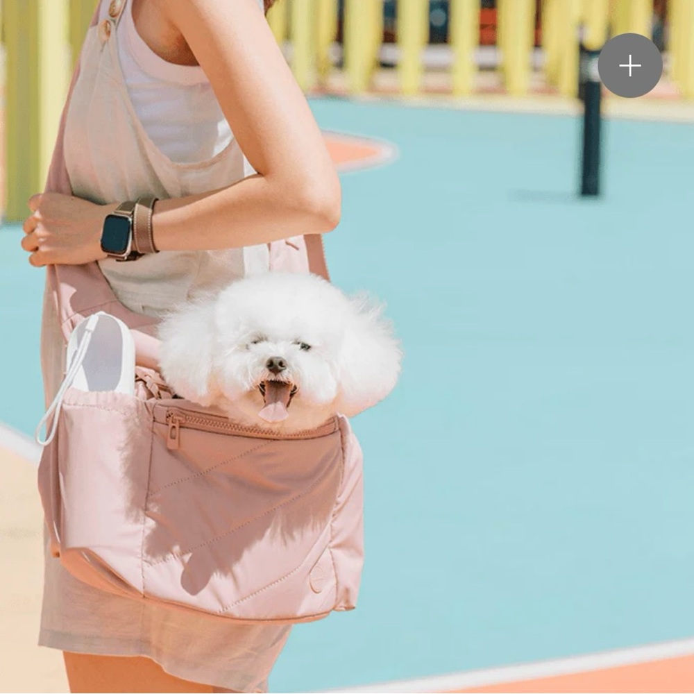 Pup & buns small pet carrier (pink)